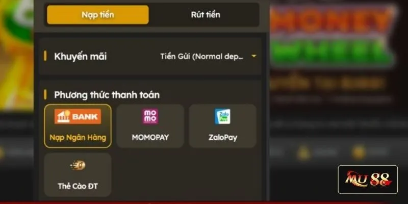 Thủ tục nạp tiền MU88 siêu đơn giản